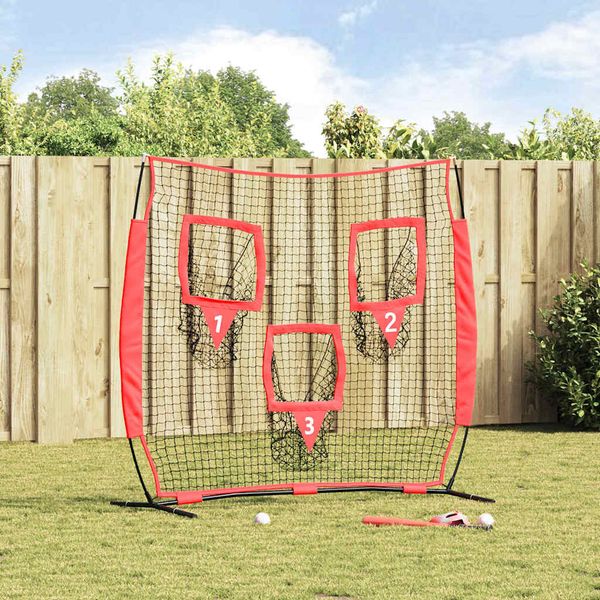 vidaXL Sieť na tréning bejzbalu Čierna 214,5 x 89,5 x 181 cm Polyester