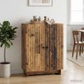 vidaXL Servírovacia skriňa Staré drevo 66 x 34,5 x 90 cm