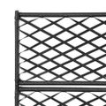 vidaXL Vyvýšený záhon+mriežka, 3 nádoby 83x30x130cm, polyratan, čierny