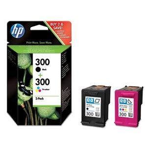 HP 300 - combo pack (čierna, 3 farebná), CN637EE