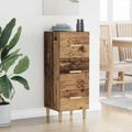 vidaXL Servírovacia skriňa Staré drevo 34.5 x 34 x 90 cm