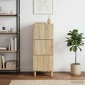 vidaXL Zásuvkový kabinet Dub sonoma 33 x 34,5 x 90 cm Kompozitné drevo