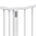 vidaXL Brána pre psa skladacia 3 panely biela 150 cm topoľové drevo