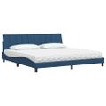 vidaXL Posteľ s matracom Hanko modrá 200x200 cm látka