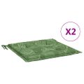 vidaXL Podložky na stoličku 2 ks vzor listov 50x50x3 cm látka