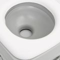 vidaXL Prenosné kempingové WC, sivo biele 15+10 l, HDPE