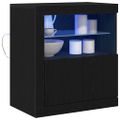 vidaXL LED komoda Čierna 60,5 x 37 x 67 cm Kompozitné drevo