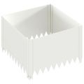 vidaXL Obrubník trávnika 60 x 60 x 35 cm Oceľ Biela