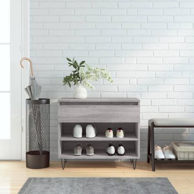 vidaXL Botník sivý dub sonoma 70x36x60 cm spracované drevo