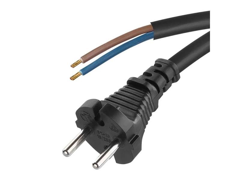 Flexo šnúra guma/neoprén 2x1,0mm2 3m čierna EMOS S03030N