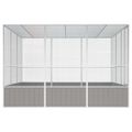 vidaXL Klietka pre vtáky sivá 302,5x324,5x211,5 cm pozinkovaná oceľ