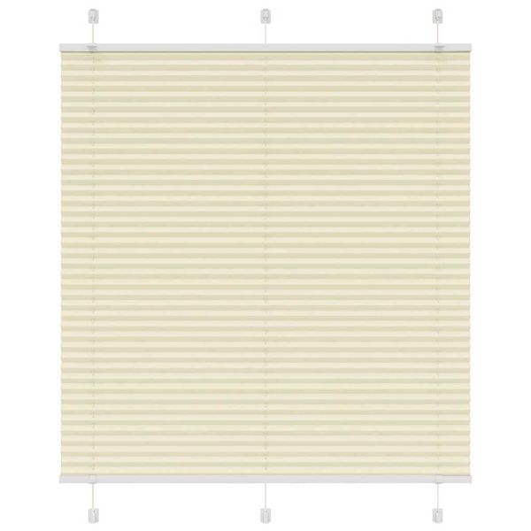 vidaXL plisovaná roleta krémová 120x100 cm Šírka látky 119,4 cm