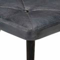 vidaXL Kreslo wingback s podnožkou sivé pravá koža