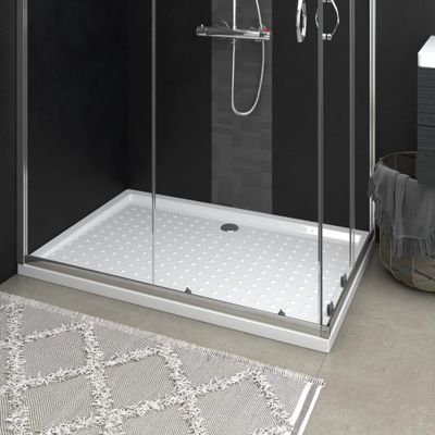 vidaXL Sprchová vanička s protišmykovými výbežkami biela 80x120x4 cm ABS