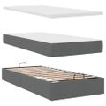 vidaXL Osmanský rám postele s matracom tmavosivá 80x200 cm látka