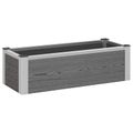 vidaXL Vyvýšený záhradný záhon Sivá 75 x 30 x 22 cm WPC a hliník