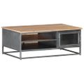 vidaXL Konferenčný stolík sivý 90x50x35 cm masívne akáciové drevo