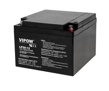 Baterie olovená 12 V / 28 Ah VIPOW bezúdržbový batériový zásobník