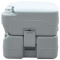 vidaXL Kempingové WC Šedý a biely 41,5 x 36,5 x 37,5 cm Polyetylén