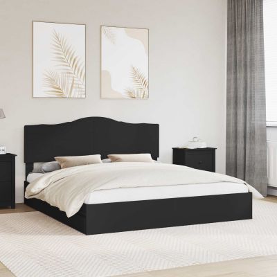 vidaXL Úložná posteľ so zásuvkou Čierna 200 x 200 cm Kompozitné drevo