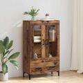 vidaXL Highboard Staré drevo 69,5 x 31 x 115 cm Kompozitné drevo