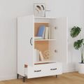 vidaXL Vysoká skrinka biela 70x31x115 cm spracované drevo
