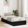 vidaXL Otomanový posteľný rám s úložiskom Čierny Dub 203 x 90 x 25 cm