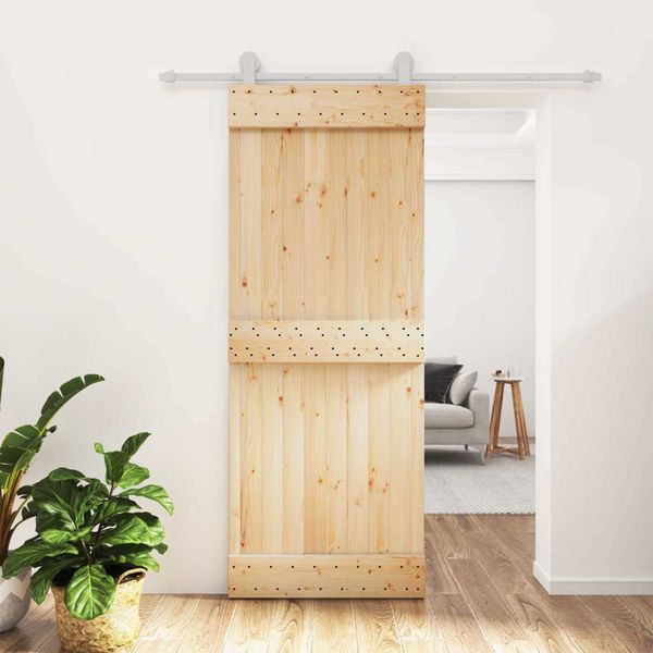 vidaXL Posuvné dvere Prírodná a biela 80 x 210 cm