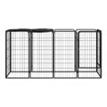 vidaXL Ohrádka pre psov 10 panelov čierna 50x100 cm práškovaná oceľ