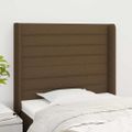 vidaXL Čelo postele so záhybmi tmavohnedé 83x16x118/128 cm látka