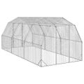 vidaXL Kurací výbeh 2,5x6x2,25 m Oceľ pozink