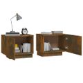 vidaXL Nočný stolík dymový dub 100x35x40 cm spracované drevo