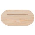 vidaXL Stolová doska biela 90x45x2,5 cm masívna borovica oválna