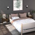 vidaXL Nástenný nočný stolík hnedý dub
