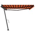 vidaXL Voľne stojaca ručne zaťahovacia markíza 400x350cm oranžovohnedá