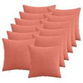 vidaXL Poťah na podložku 12 pcs HEERLEN Červenooranžová 40 x 40 cm