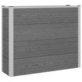 vidaXL Vyvýšený záhradný záhon Sivá 100 x 30 x 82 cm WPC a hliník