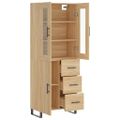 vidaXL Vysoká skrinka dub sonoma 69,5x34x180 cm spracované drevo