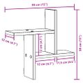 vidaXL Nástenné police 2 ks staré drevo 38x12x38 cm kompozitné drevo