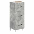 vidaXL Zásuvkový kabinet Betónovo sivá 33 x 34,5 x 89,5 cm
