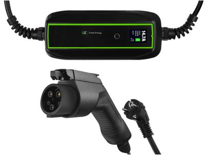EV17 Green Cell GC EV PowerCable 3.6kW Schuko - Type 1 nabíjačka pre elektromobily a plug-in hybridy