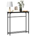 vidaXL Konzolový stôl Čierny dub 75 x 19,5 x 75 cm Kompozitné drevo