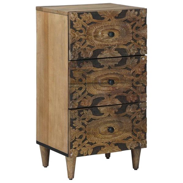vidaXL Servírovacia skriňa Hnedá 40 x 33,5 x 75 cm Masívne mango drevo