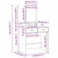 vidaXL Toaletný stolík Staré drevo 79 x 41 x 140 cm Kompozitné drevo