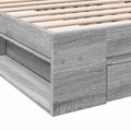 vidaXL Rám postele so skladom Sivý Sonoma 80 x 200 cm Kompozitné drevo