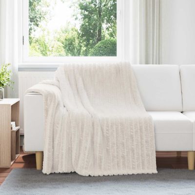 vidaXL Prikrývky na hodenie 6 pcs Krémová 200 x 150 cm Flís