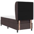 vidaXL Posteľ s pružinovým rámom Tmavo hnedá 80 x 200 cm látka