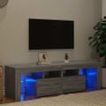 vidaXL TV skrinka s LED svetlami sivá sonoma 140 x 36,5 x 40 cm