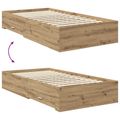 vidaXL Rám postele Remeselný dub 100 x 200 cm Kompozitné drevo