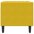 vidaXL Pohovka Chesterfield žltá zamat